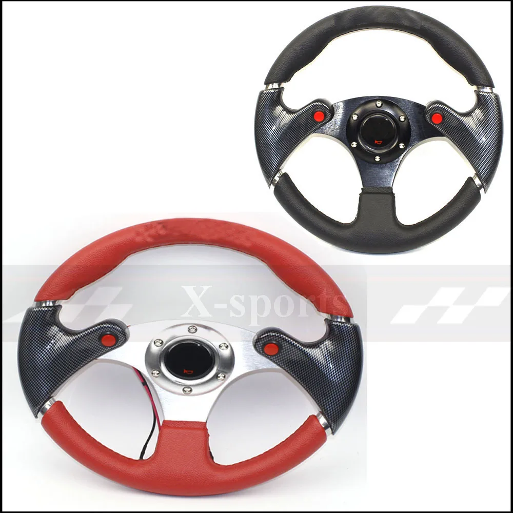 car Sport steering wheel racing type High quality universal 13inches 320MM Aluminum PVC 2 color Red black With buttons MO
car Sport steering wheel racing type High quality universal 13inches 320MM Aluminum PVC 2 color Red black With buttons MO