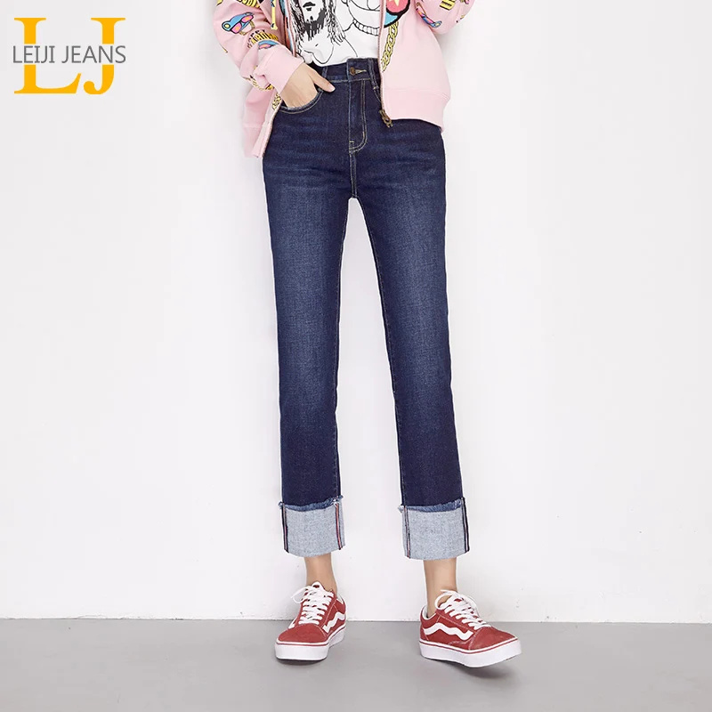 2018 LEIJIJEANS Clearance Autumn Side Stripe High Waist Loose Straight Jeans Stretch Plus Size L-6XL Casual Cuff Jeans In Autumn
2018 LEIJIJEANS Clearance Autumn Side Stripe High Waist Loose Straight Jeans Stretch Plus Size L-6XL Casual Cuff Jeans In Autumn