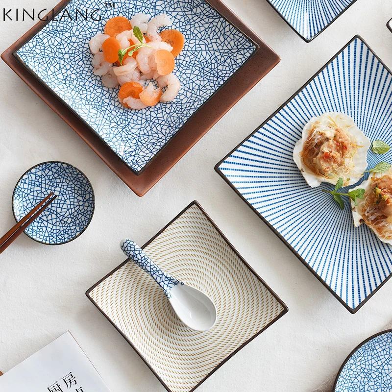Japanese Ceramic Square Shape Dinner Dish Plate Crockery Factory wholesale Ceramic Dinnerware Blue and White Bone China
Japanese Ceramic Square Shape Dinner Dish Plate Crockery Factory wholesale Ceramic Dinnerware Blue and White Bone China