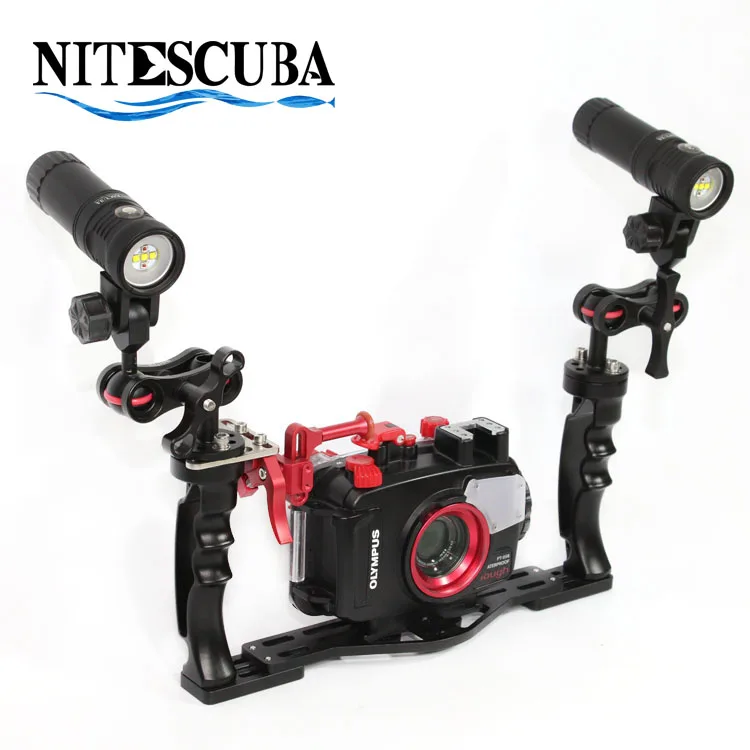 NiteScuba Diving Handle tray bracket shutter trigger video light for Gopro Sony Canon Nikon underwater camera case photography
NiteScuba Diving Handle tray bracket shutter trigger video light for Gopro Sony Canon Nikon underwater camera case photography