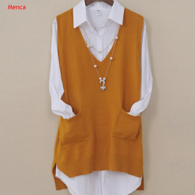 2019 Women's Spring Autumn Cashmere Knitted Vest Both Sides Split Loose Sweater Vest Waistcoat Female Pullover Sleeveless Tops
2019 Women's Spring Autumn Cashmere Knitted Vest Both Sides Split Loose Sweater Vest Waistcoat Female Pullover Sleeveless Tops