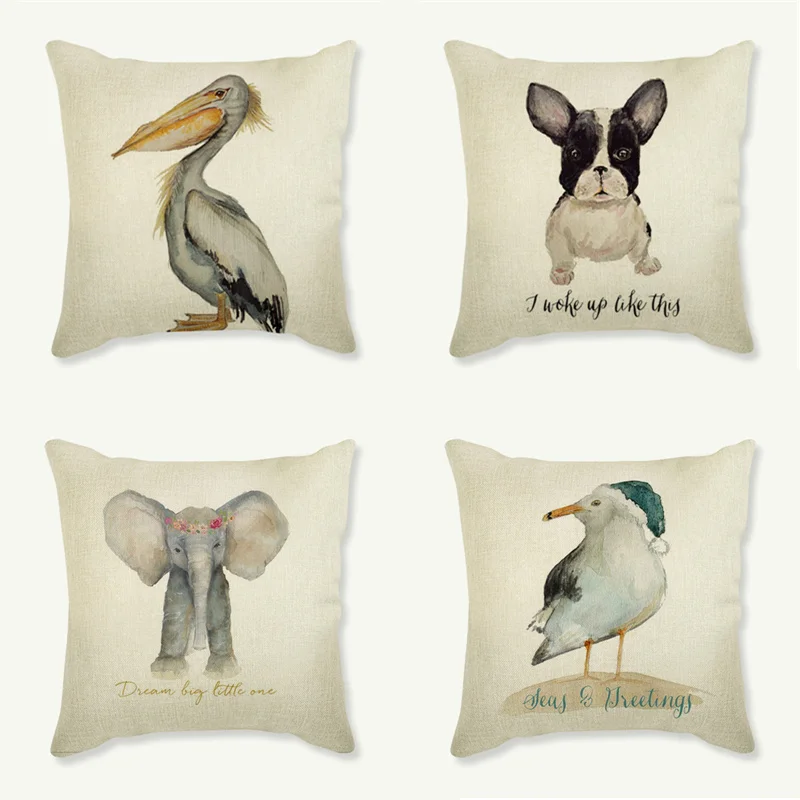 Water Color Paint Animal Cute Cushion Covers 2018 Design Deer Bird Elephant Fox Dog Pillow Case 45X45cm Bedroom Sofa Decoration
Water Color Paint Animal Cute Cushion Covers 2018 Design Deer Bird Elephant Fox Dog Pillow Case 45X45cm Bedroom Sofa Decoration