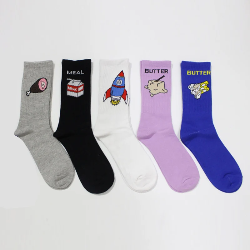 Funny Korean Harajuku Women and Men Cartoon in Tube Socks Funny milk Chicken legs butter Pattern Socks Cotton Sock
Funny Korean Harajuku Women and Men Cartoon in Tube Socks Funny milk Chicken legs butter Pattern Socks Cotton Sock