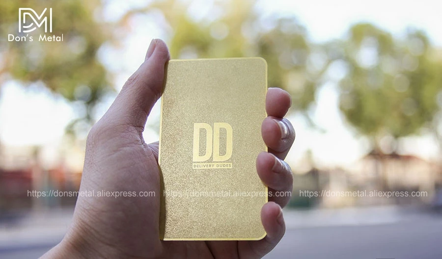 Frosted metal membership card plating gold stainless steel card custom metal business card stainless steel business card 