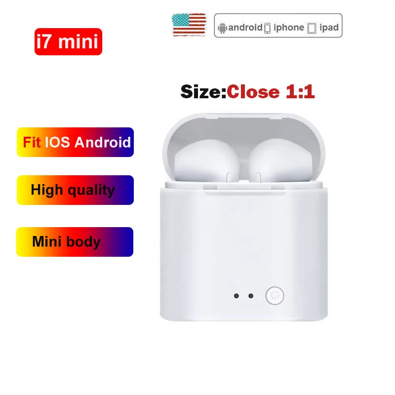 I7S TWS Mini Bluetooth Wireless Earphones Earbuds With Charging Box Sports Headsets For iphone xiaomi Audifonos PK I10 TWS
I7S TWS Mini Bluetooth Wireless Earphones Earbuds With Charging Box Sports Headsets For iphone xiaomi Audifonos PK I10 TWS