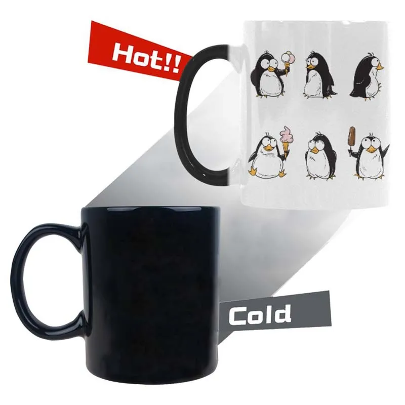 Cute Cartoon Penguin Morphing Mug Heat Sensitive Color Changing Coffee Mug Cup with Quotes, Funny Ice Cream Summer Flightless Bi
Cute Cartoon Penguin Morphing Mug Heat Sensitive Color Changing Coffee Mug Cup with Quotes, Funny Ice Cream Summer Flightless Bi