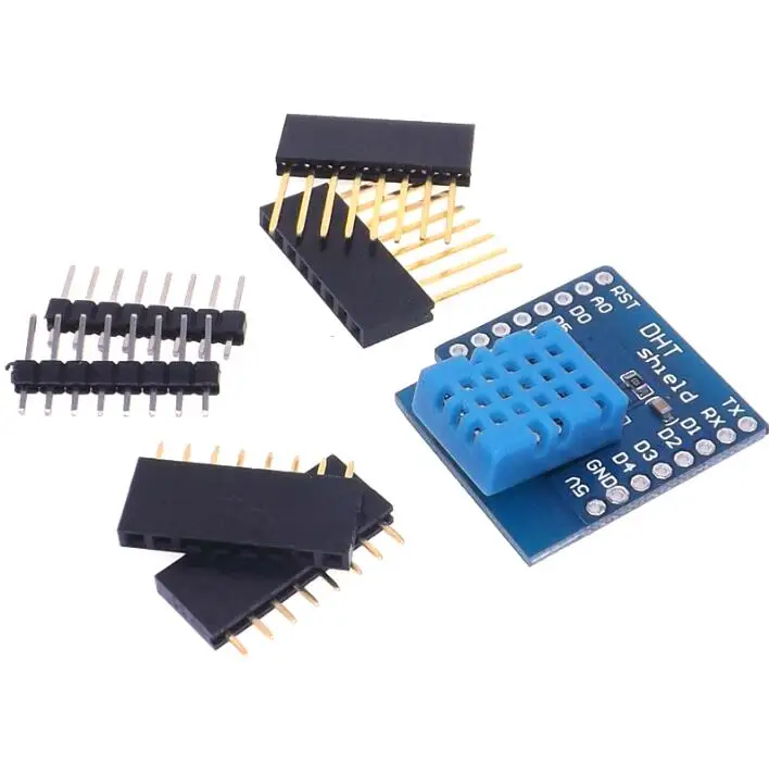 DHT Shield for WeMos D1 mini DHT11 Single-bus digital temperature and humidity sensor module sensor for arduinp
DHT Shield for WeMos D1 mini DHT11 Single-bus digital temperature and humidity sensor module sensor for arduinp