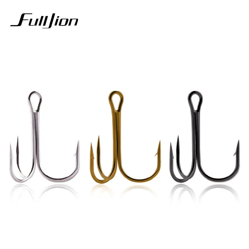 Fulljion 50pcs/lot Fishhooks High Carbon Steel Treble Hooks Fishing Tackle Tools Fishing Hooks 2/4/6/8/10# Three colors
Fulljion 50pcs/lot Fishhooks High Carbon Steel Treble Hooks Fishing Tackle Tools Fishing Hooks 2/4/6/8/10# Three colors