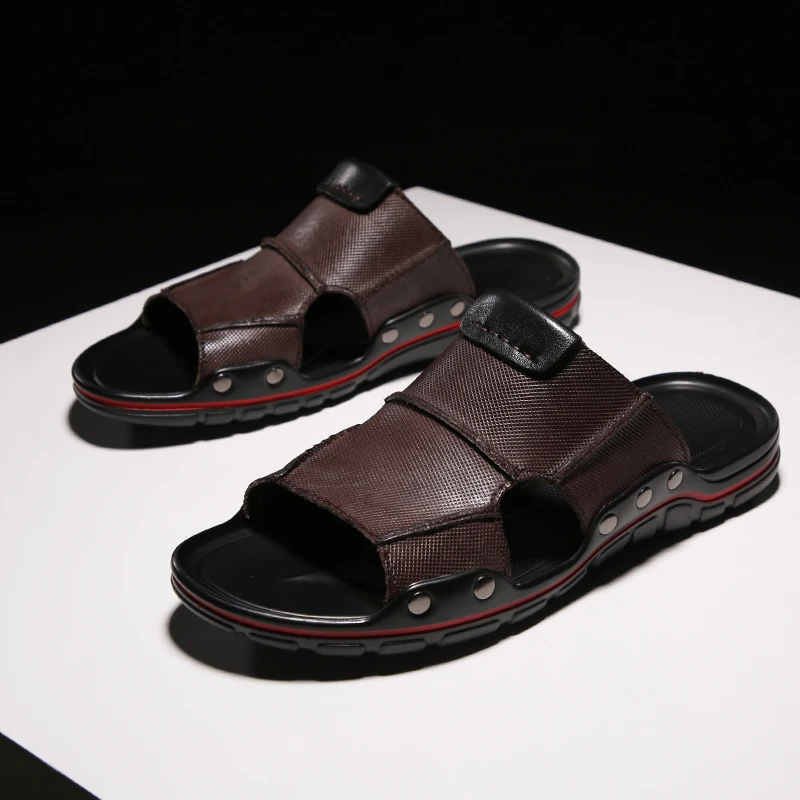 CIMIM Brand Summer Slippers Men 2019 Breathable Beach Flip Flops Genuine Leather Fashion Big Size Casual Mens Slippers Outdoor
CIMIM Brand Summer Slippers Men 2019 Breathable Beach Flip Flops Genuine Leather Fashion Big Size Casual Mens Slippers Outdoor