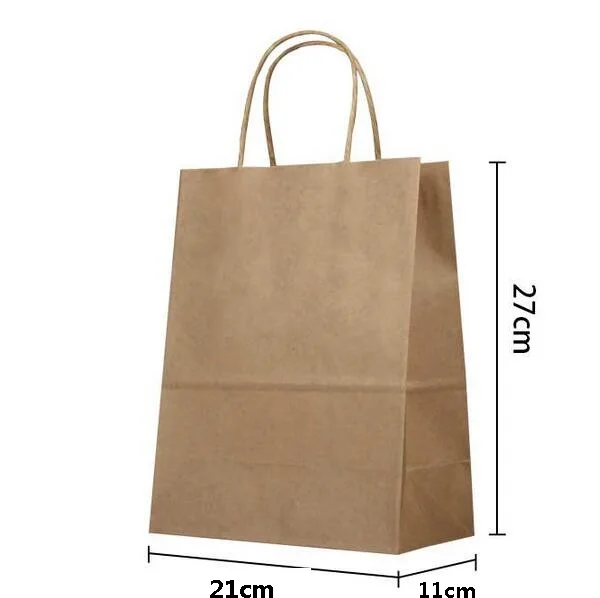 30PCS/Lot kraft paper color DIY Multifunction paper bag with handle cloth Shopping bag Fashionable gift paper bag27x21x11cm
30PCS/Lot kraft paper color DIY Multifunction paper bag with handle cloth Shopping bag Fashionable gift paper bag27x21x11cm