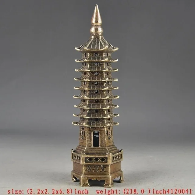 wholesale factory Decoration Crafts Brass Old Exorcism Chinese Collectable Brass Handwork Hammered Tower Decor
wholesale factory Decoration Crafts Brass Old Exorcism Chinese Collectable Brass Handwork Hammered Tower Decor