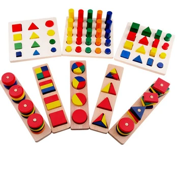 8pcs Montessori Materials Cylinder Educational Toy Block Wood Teaching Aids Geometry Shape Baby Learning Portfolio Combination
8pcs Montessori Materials Cylinder Educational Toy Block Wood Teaching Aids Geometry Shape Baby Learning Portfolio Combination