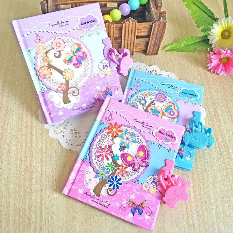 Creative stationery cartoon butterfly padlock diary notebook mini-notebook student prize
Creative stationery cartoon butterfly padlock diary notebook mini-notebook student prize