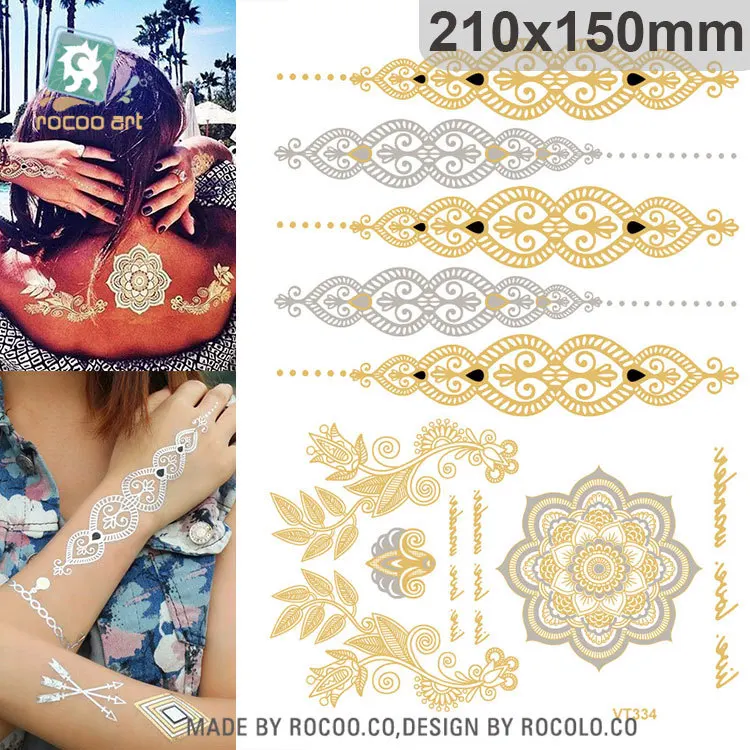 VT334/Flash temporary flower gold metallic henna fake tatoo arabic golds tattoo sticker for hands
VT334/Flash temporary flower gold metallic henna fake tatoo arabic golds tattoo sticker for hands