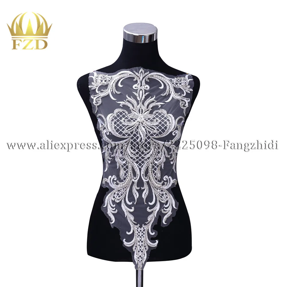 FZD 1 PIECE Elegant Handmade beads Patches Applique Crystal Trim Patches with Gauze for Woman Evening Dress Dance Clothes
FZD 1 PIECE Elegant Handmade beads Patches Applique Crystal Trim Patches with Gauze for Woman Evening Dress Dance Clothes