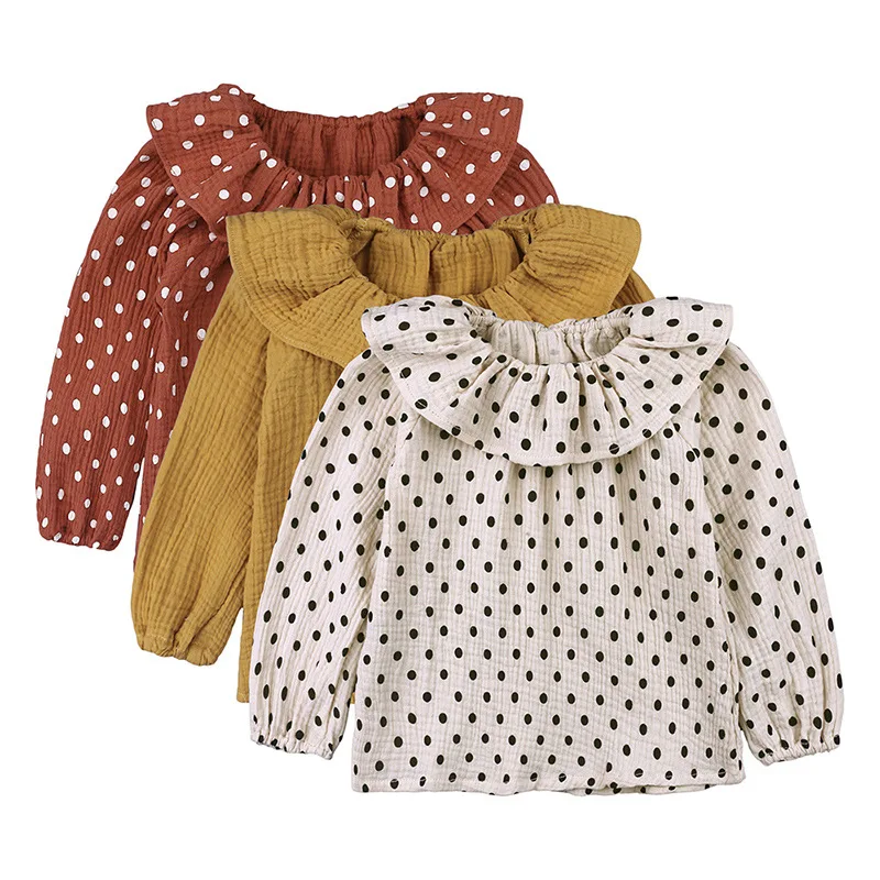 Spring and Autumn 2019 New Point Cotton Shirt Doll Collar Literary Style Children's Thin Top Girls
Spring and Autumn 2019 New Point Cotton Shirt Doll Collar Literary Style Children's Thin Top Girls