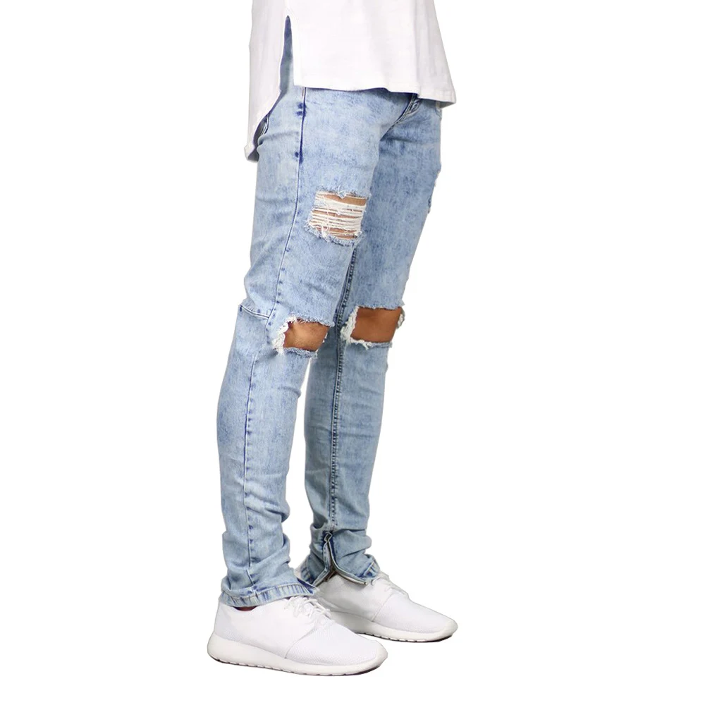 Men Jeans Stretch Destroyed Ripped Design Fashion Ankle Zipper Skinny Jeans for Men Robin Jeans Zipper Fly Full Length Pants
Men Jeans Stretch Destroyed Ripped Design Fashion Ankle Zipper Skinny Jeans for Men Robin Jeans Zipper Fly Full Length Pants