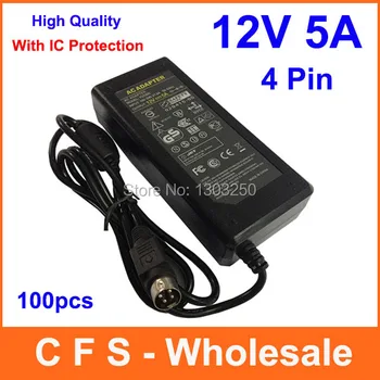 100pcs AC adapter 12V 5A 60W Charger 4 PIN 4-Pin Switching Mode dc power supply Free shipping wholesale
100pcs AC adapter 12V 5A 60W Charger 4 PIN 4-Pin Switching Mode dc power supply Free shipping wholesale