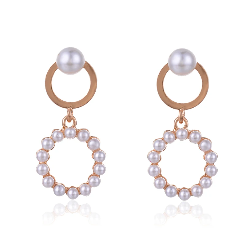 SUKI Summer Lovely Stud Earrings Brinco Simulated Pearl Beaded Double Circle Pendant White Gold Color Female Statement Jewelry
SUKI Summer Lovely Stud Earrings Brinco Simulated Pearl Beaded Double Circle Pendant White Gold Color Female Statement Jewelry