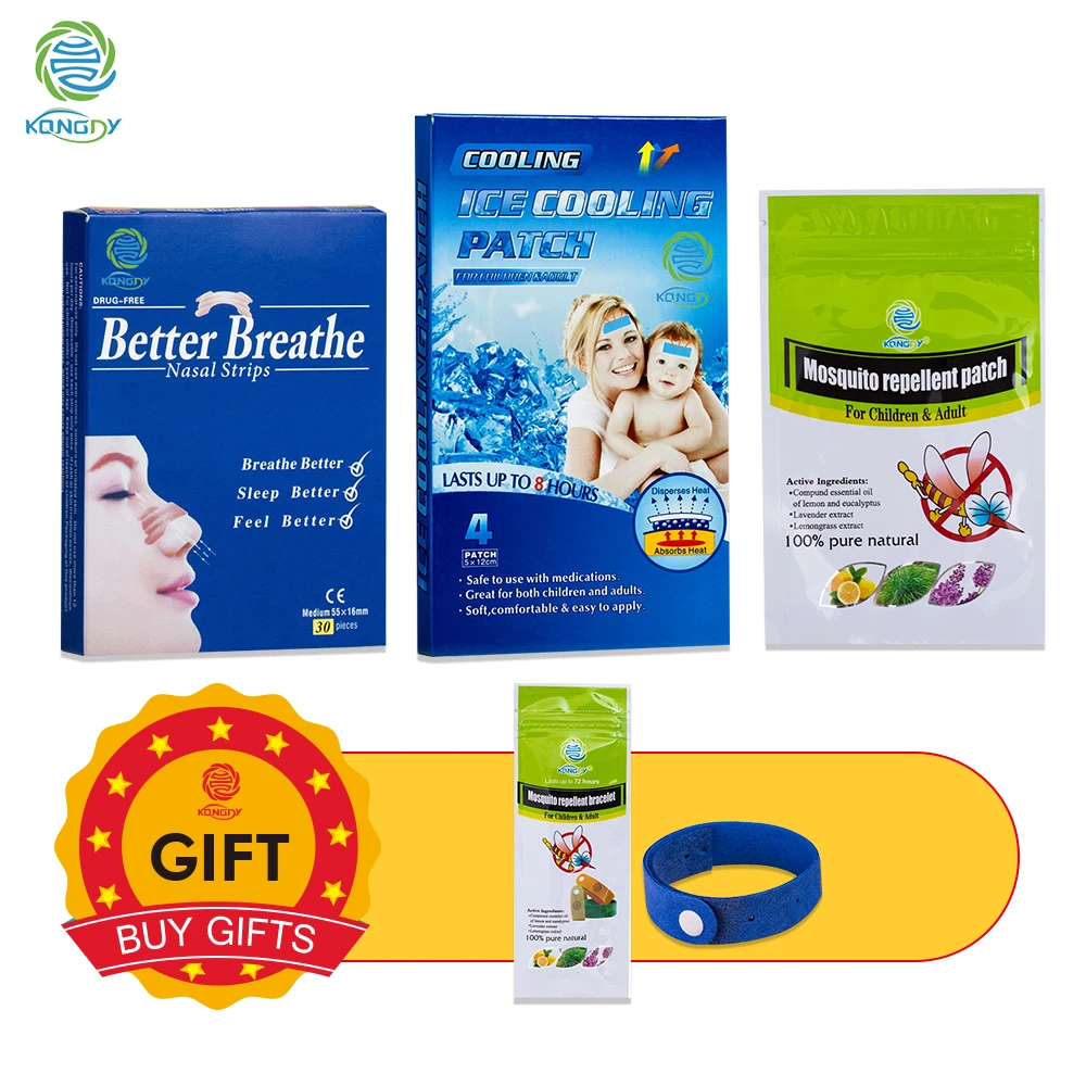 Buy 3 Get 1 KONGDY 30 Pieces Nasal Strips with 4 Pieces Cooling Gel Patch adds 6 Pcs Anti Mosquito Patch Free Gifts of Bracelet
Buy 3 Get 1 KONGDY 30 Pieces Nasal Strips with 4 Pieces Cooling Gel Patch adds 6 Pcs Anti Mosquito Patch Free Gifts of Bracelet