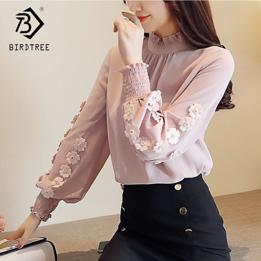 2018 Autumn New Arrival Women's Chiffon Shirts Sweet Ruffles Full Sleeve Chiffon Tops Loose Lantern Sleeve Women Shirt T88803L
2018 Autumn New Arrival Women's Chiffon Shirts Sweet Ruffles Full Sleeve Chiffon Tops Loose Lantern Sleeve Women Shirt T88803L