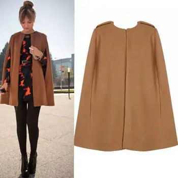 European and American Foreign Trade Women's autumn and winter blast fashion 2 color cloak coat woolen coat
European and American Foreign Trade Women's autumn and winter blast fashion 2 color cloak coat woolen coat