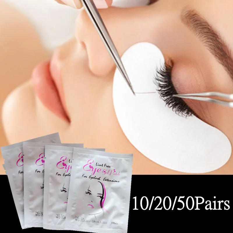

10/ 20/ 50pairs Patches for Eyelash Extension Under Eye Gel Pads Paper Patches Grafted Eye Tips Sticker Wraps Make Up Tools