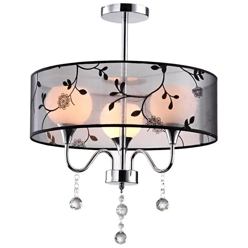 Classic Black Fabric Bedroom Ceiling Lamp Fashion Crystal Study Room Ceiling Fixtures Restaurant Ceiling Lights
Classic Black Fabric Bedroom Ceiling Lamp Fashion Crystal Study Room Ceiling Fixtures Restaurant Ceiling Lights