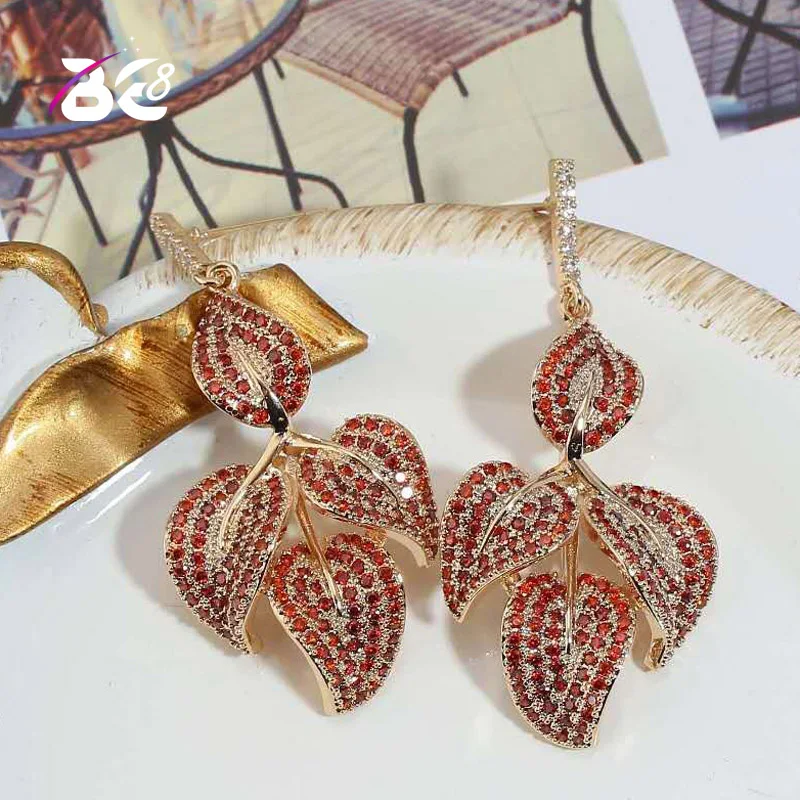 Be 8 Fashion Luxury Long Leaf Design Dangle Earrings Full Mirco Pave Cubic Zirconia Engagement Party Drop Earring E760
Be 8 Fashion Luxury Long Leaf Design Dangle Earrings Full Mirco Pave Cubic Zirconia Engagement Party Drop Earring E760