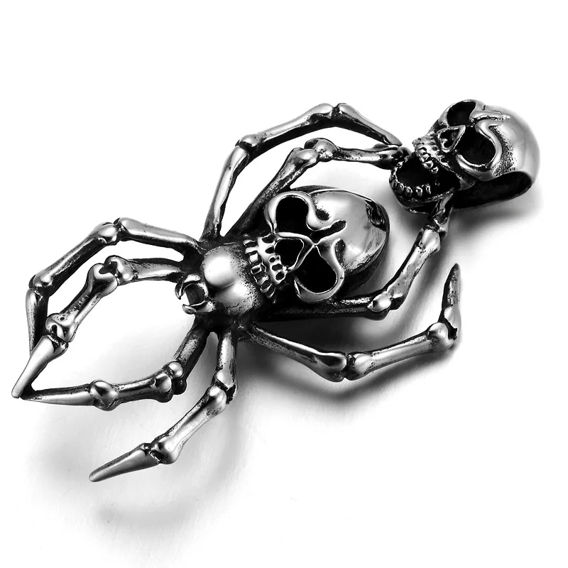 Spider Skull Pendant Necklace Fashion Retro Skull Spider Pendant Jewelry With Pearl Chain
Spider Skull Pendant Necklace Fashion Retro Skull Spider Pendant Jewelry With Pearl Chain