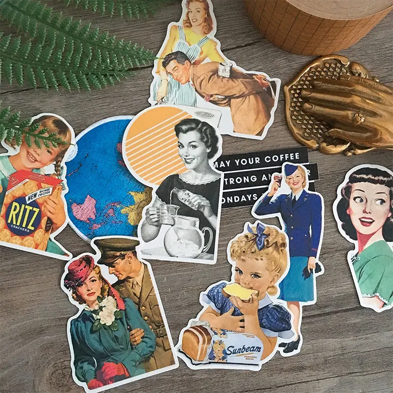 Vintage stickers DIY scrapbooking World War II kitchen and love series album journal happy planner handicraft decoration sticker
Vintage stickers DIY scrapbooking World War II kitchen and love series album journal happy planner handicraft decoration sticker