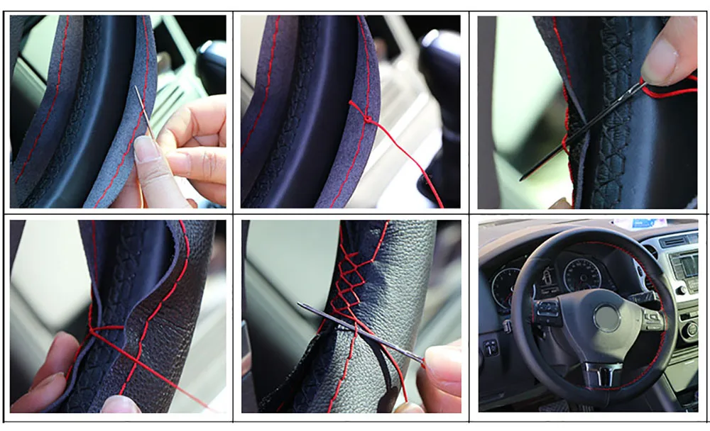 Car steering wheel cover Diameter 36cm 38cm 40cm /Wholesale Supply Do Not Fade handlebar braid Leather Steering-Wheel