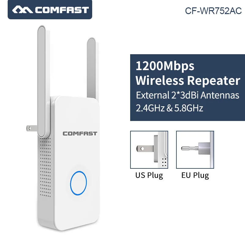 AC1200 Comfast 5Ghz Dual Band Wireless Wifi Router High Power Wifi Repeater Extender Long Range Wlan Wi-fi amplifier antenna AP
AC1200 Comfast 5Ghz Dual Band Wireless Wifi Router High Power Wifi Repeater Extender Long Range Wlan Wi-fi amplifier antenna AP