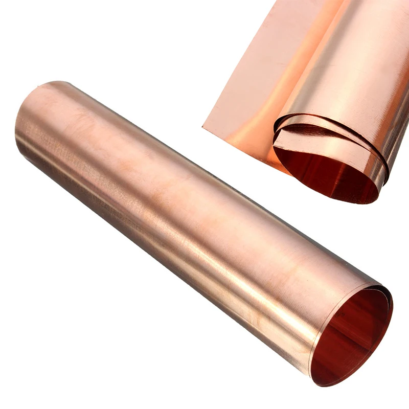 1pcs 99.9% Pure Copper Cu Sheet Thin Metal Foil Roll 0.1*100*100mm