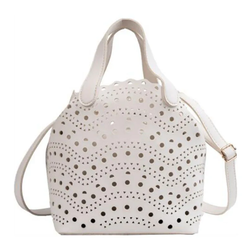 2019 Women's Summer PU Bags Sweet Lady Style Two-piece Openwork Bag Fashion Trend Simple Shoulder Diagonal Tote Bag FC-128 
2019 Women's Summer PU Bags Sweet Lady Style Two-piece Openwork Bag Fashion Trend Simple Shoulder Diagonal Tote Bag FC-128