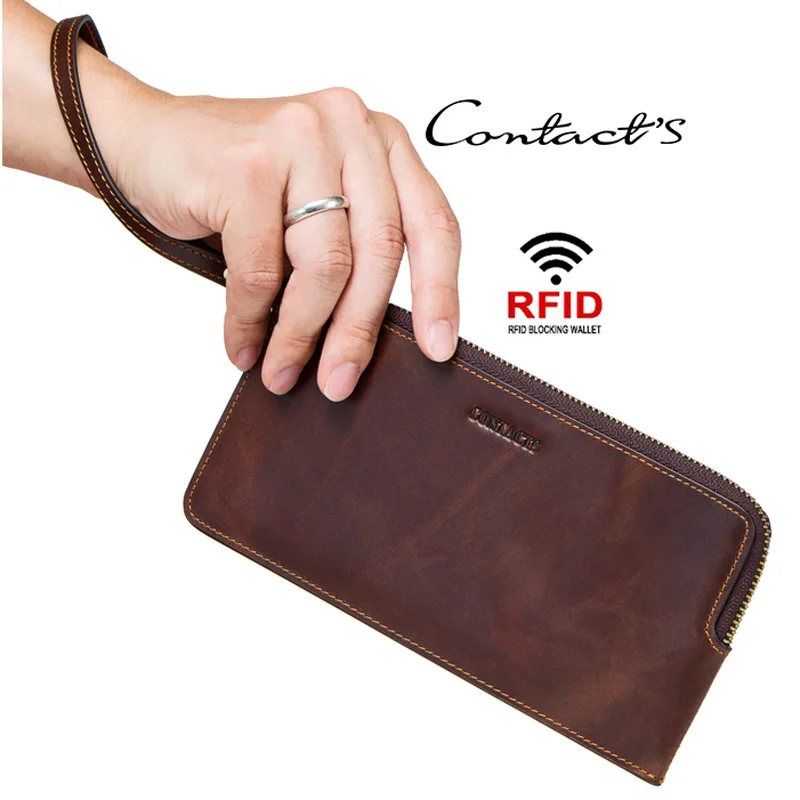 Rfid Wallet Vintage Crazy Horse Male Clutch Genuine Leather Mutifunction Credit Business Card Case Cell Phone Wallet Zipper 
Rfid Wallet Vintage Crazy Horse Male Clutch Genuine Leather Mutifunction Credit Business Card Case Cell Phone Wallet Zipper
