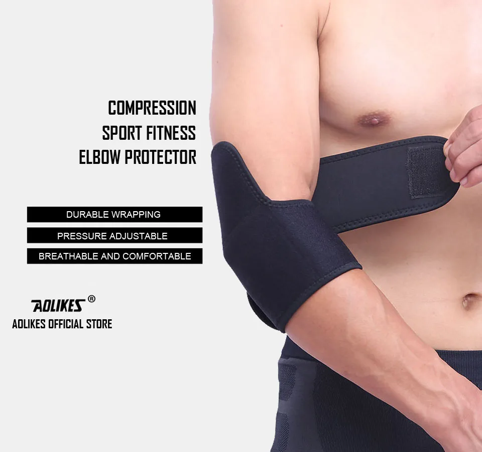 Cubital tunnel elbow brace SBR adjustable tennis golfer's elbow support
