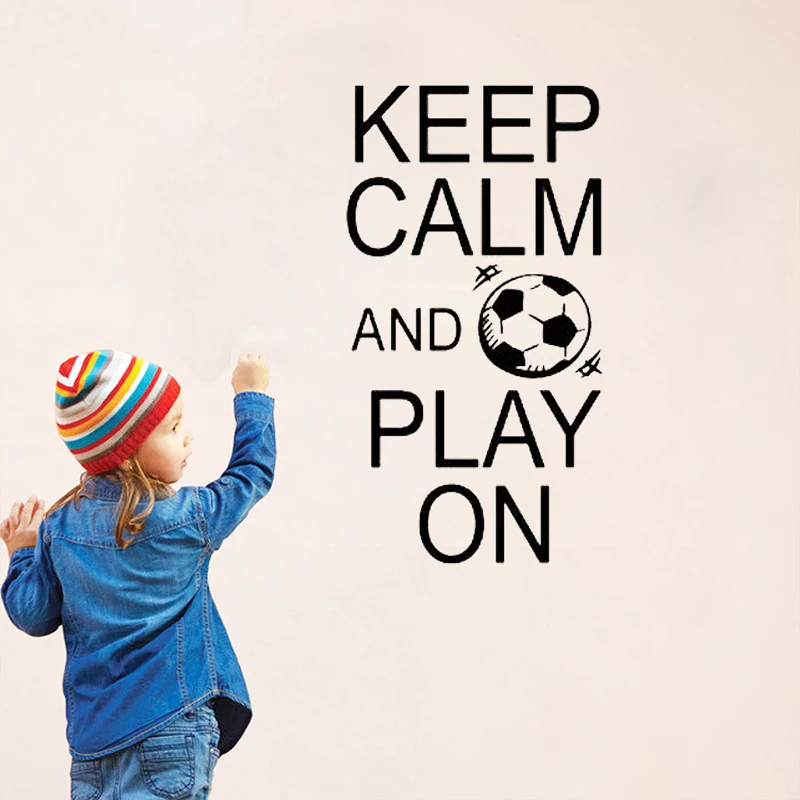 ZOOYOO Keep Calm Play On SOCCER Wall Sticker Home Decor Children Boys Room Decoration Wallpaper Nursery Wall Decals
ZOOYOO Keep Calm Play On SOCCER Wall Sticker Home Decor Children Boys Room Decoration Wallpaper Nursery Wall Decals