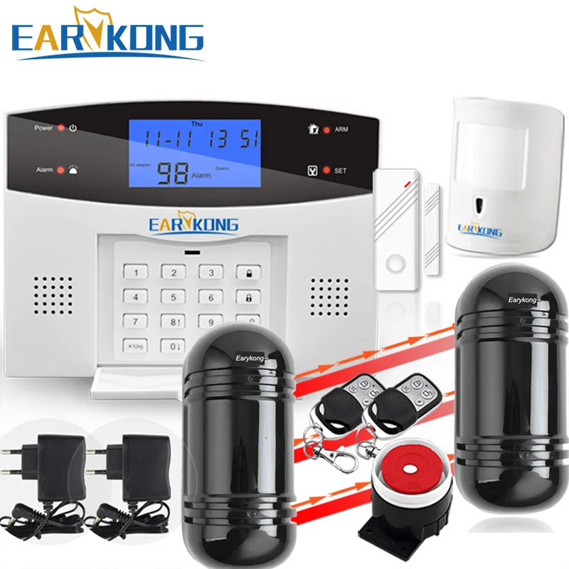 

Home Burglar Security PSTN & GSM Alarm System 850/900/1800/1900 Wireless Signaling English / Russian / Spanish / French/Italian