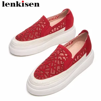 Lenkisen full grain leather slip on loafers round toe flat platform high bottom breathable mesh daily wear vulcanized shoes L63
Lenkisen full grain leather slip on loafers round toe flat platform high bottom breathable mesh daily wear vulcanized shoes L63