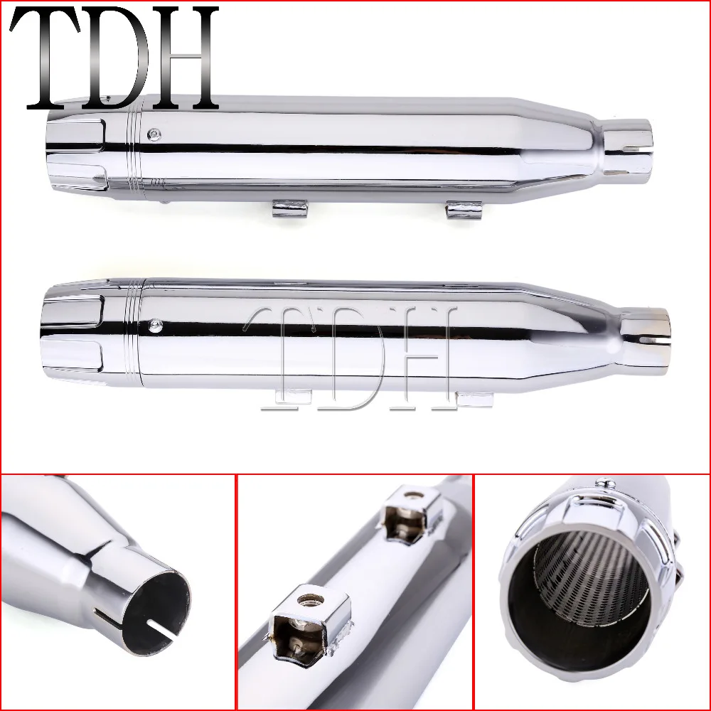 2PCS Chrome Motorcycle 3-1/4" Slip On Exhaust Mufflers Silencer Pipes For Harley Sportster XL 883 1200 Custom Superlow 2014-2016
2PCS Chrome Motorcycle 3-1/4" Slip On Exhaust Mufflers Silencer Pipes For Harley Sportster XL 883 1200 Custom Superlow 2014-2016
