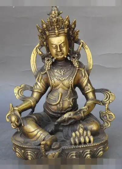 S2061 9" Tibetan Buddhism bronze Yellow Jambhala Buddha wealth God Tantra Statue
S2061 9" Tibetan Buddhism bronze Yellow Jambhala Buddha wealth God Tantra Statue