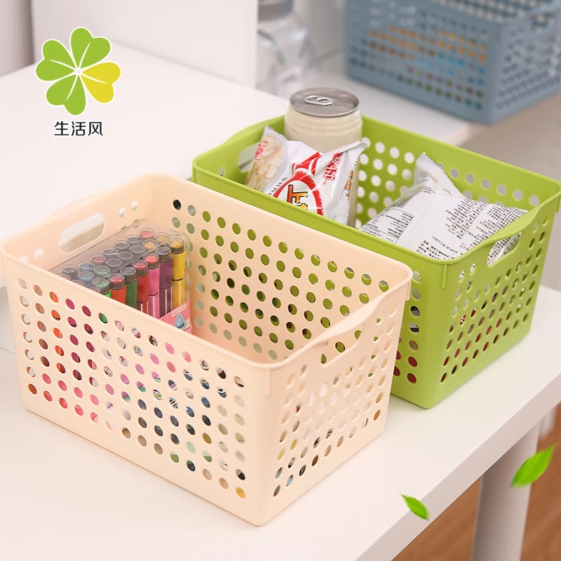 Storage basket drawer storage box plastic storage basket bookcase snacks desktop storage box finishing basket L-041 
Storage basket drawer storage box plastic storage basket bookcase snacks desktop storage box finishing basket L-041