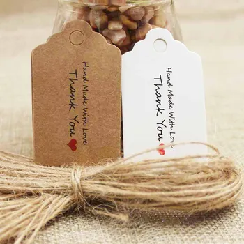 White /kraft paper thank you jewelry tag paper garment hang tag handmade with love brand note tag 1000pcs per lot 5*3cm
White /kraft paper thank you jewelry tag paper garment hang tag handmade with love brand note tag 1000pcs per lot 5*3cm