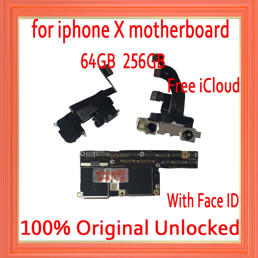 Original unlocked for iphone X Motherboard with Face ID,Free iCloud for iphone X Mother board,for iphone X Mainboard,Plate
Original unlocked for iphone X Motherboard with Face ID,Free iCloud for iphone X Mother board,for iphone X Mainboard,Plate