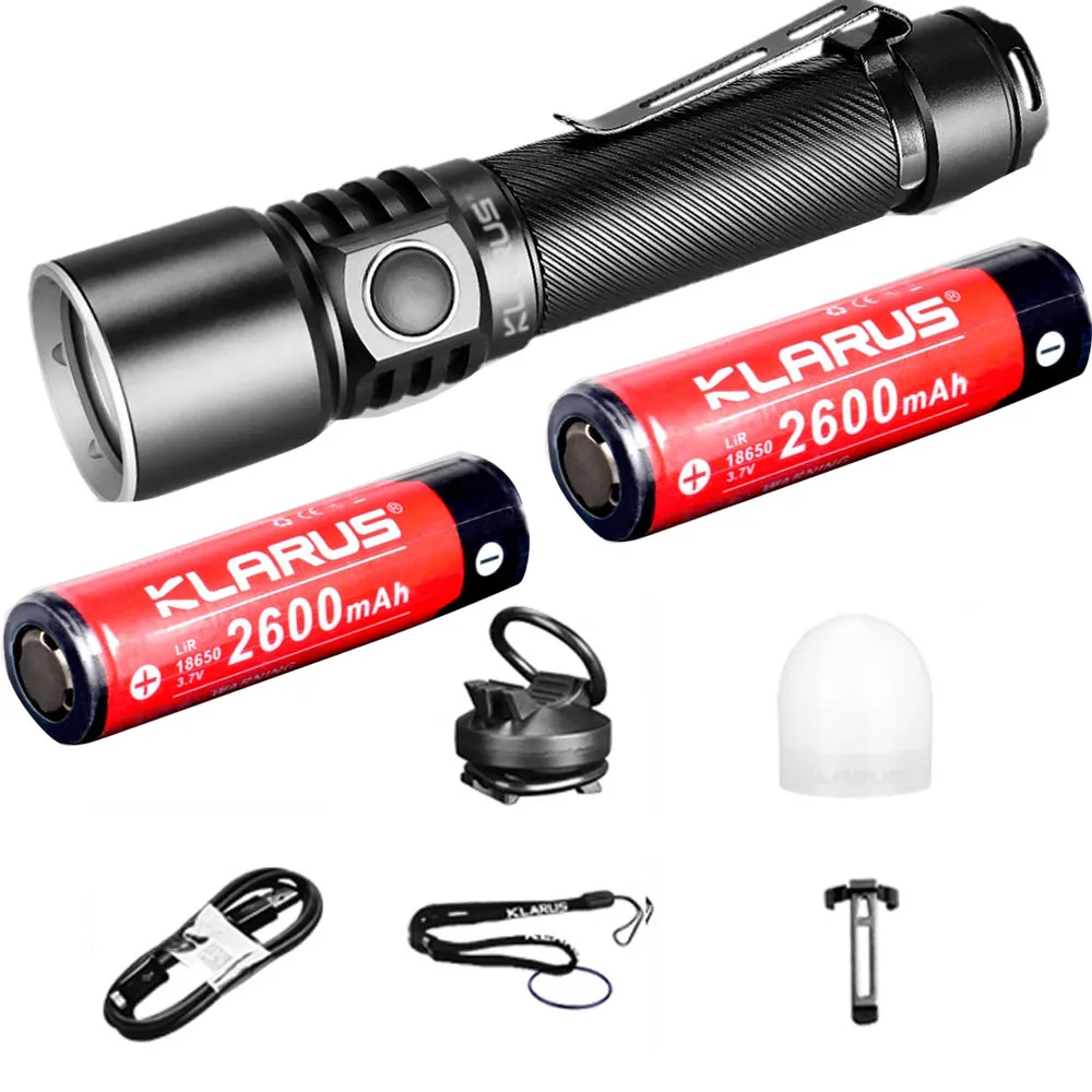 Klarus ST15R USB Charging Flashlight CREE XP-L HD V6 max 1200 lumen beam throw 260 meter + 2x2600mAh battery bike mount Diffuser
Klarus ST15R USB Charging Flashlight CREE XP-L HD V6 max 1200 lumen beam throw 260 meter + 2x2600mAh battery bike mount Diffuser