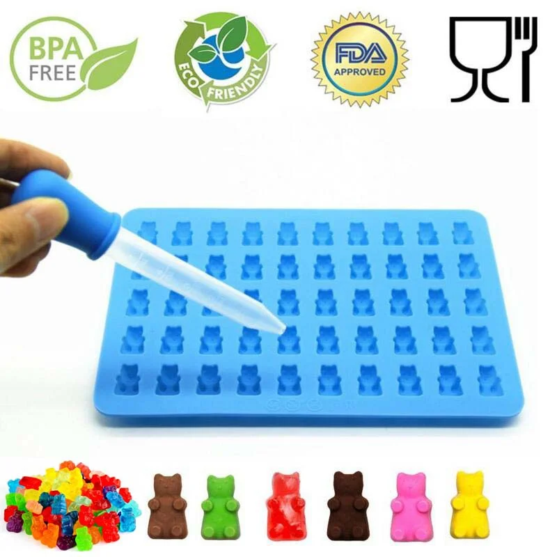 Creative Children DIY Make Biscuit 50 Grid Silicone Mold Candy Chocolate Gummy Maker Bear Tray Jelly With Dropper AB
Creative Children DIY Make Biscuit 50 Grid Silicone Mold Candy Chocolate Gummy Maker Bear Tray Jelly With Dropper AB