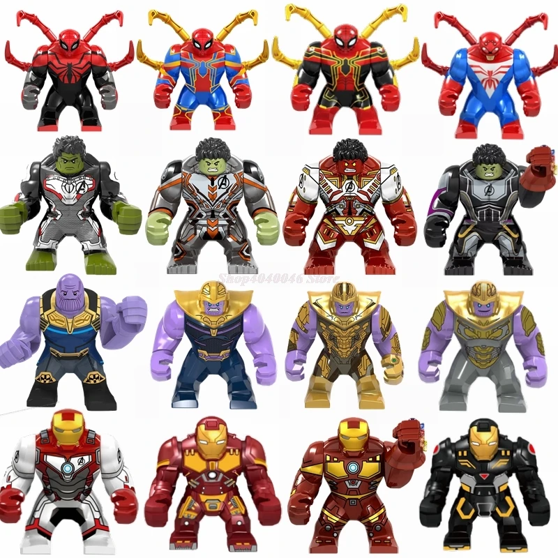 Large size Marvel Figures Big Building Blocks Iron Man Hulk Spiderman Thanos Endgame Kids Toys Marveled Avengers Movies Toy Gift
Large size Marvel Figures Big Building Blocks Iron Man Hulk Spiderman Thanos Endgame Kids Toys Marveled Avengers Movies Toy Gift