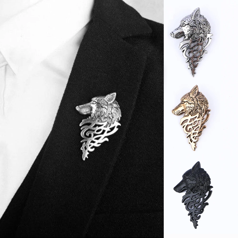 Punk Retro Europe Wolf Viking Badge Brooch Black Gold Silver Bronze Alloy Lapel Pin Men Women Suit Collar Jewelry Accessories
Punk Retro Europe Wolf Viking Badge Brooch Black Gold Silver Bronze Alloy Lapel Pin Men Women Suit Collar Jewelry Accessories