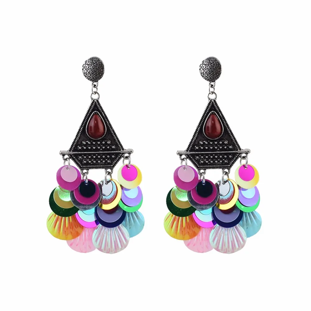 New Elegant Sequined Flower Long Drop Earring for Bohemian Charm Drop Earrings Statement Handmade Jewelry Women oorbellen india
New Elegant Sequined Flower Long Drop Earring for Bohemian Charm Drop Earrings Statement Handmade Jewelry Women oorbellen india